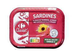 Sardine in ulei cu ardei iute Carrefour 135g