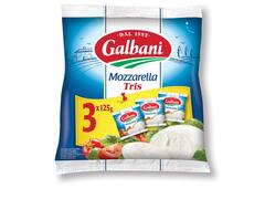 Galbani Tris branza mozzarella 45% 3 x 125 g