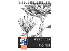 Bloc desen Oxford Sketching A4, 50 file, 120 g, spira dubla