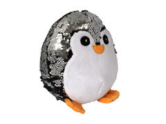 Jucarie de plus Noriel, Pinguin cu paiete reversibile, 18 cm