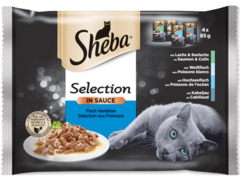 Sheba Selection hrana umeda pentru pisici adulte selectie de peste in sos 4 x 85 g