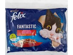 Felix fantastic hrana umeda pui si vita 4x85g