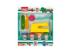 Set de joaca cu 8 piese de design cu plastilina, Crafy, 200 g