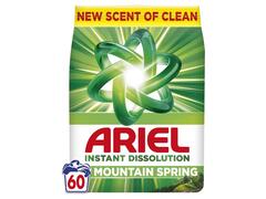 Detergent De Rufe Pudra Ariel Mountain Spring,  3.9Kg,  60 Spalari