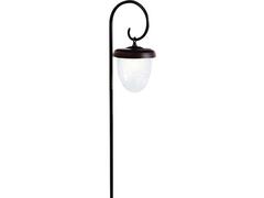 Lampa solara ghinda Flink, 1 LED, plastic, Negru