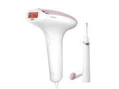 Epilator IPL Philips Lumea Advanced BRI920/00, 250000 impulsuri luminoase, Tehnologie SensoAdapt, Trimmer inclus (Alb/Roz)