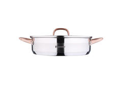 Cratita inox cu capac Copper by Bergner 28 cm