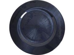 Farfurie Carrefour Home, forma rotunda, sticla, Albastru