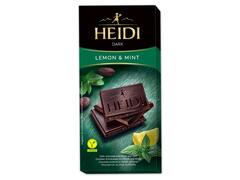 Ciocolata amaruie cu lamaie si menta Heidi 80 g