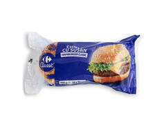 Chifle cu susan pentru hamburger Carrefour Classic x4, 300g