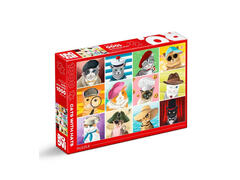 Puzzle pisici cu palarii, 1000 piese