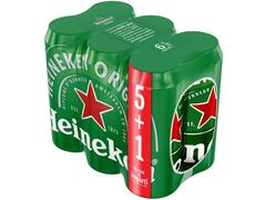 Bere lager blonda Heineken  doza 6x500ML