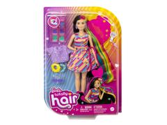 Papusa Barbie cu par lung si accesorii, Totally Hair Hearts