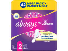 Absorbante Always Platinum Mega Pack, marimea 2, 42 bucati