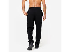 Pantalon de trening călduros Regular 100 Fitness Warm Negru Bărbați