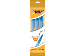 Set de 3 pixuri Bic rotunde, albastre