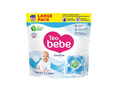 Detergent de rufe capsule Teo bebe Sensitive Gentle & Clean, 26 spalari