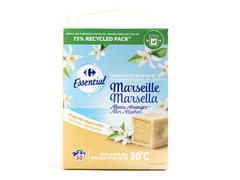 Detergent de rufe pudra Carrefour Essential Marseille, 50 spalari, 2.5kg