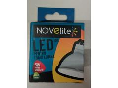 Bec LED tip spot MR 16 Novelite, 5 W, soclu GU5.3, 6400 K