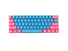 Kit butoane Royal Kludge PBT Double-Shot Keycaps, 61 taste, translucide, compatibile Cherry MX, US, Albastru/roz, KC-14