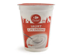 Iaurt 3.5%grasime Carrefour Classic 375g