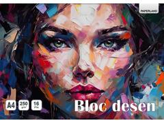 Bloc desen Paperland, format A4, 16 file, 250 g/mp