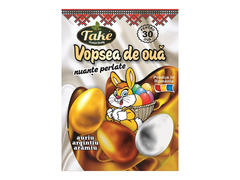 Vopsea sidefata, 4 culori, pentru 60 de oua, 28 ml