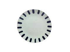 Farfurie Carrefour Home, ceramica, 26.5 cm, Alb/Negru