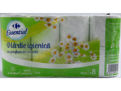 Hartie Igienica Musetel, Carrefour Essential, 8 Role, 3 Straturi