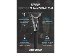 Rachetă Neracordată Tenis TR960 Control Tour 18x20 Gri Adulți - Grip 2