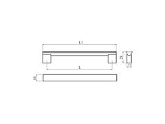 Maner aluminiu AA627 160 mm, negru anodizat