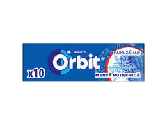 Orbit Winterfrost guma de mestecat cu arome de menta si mentol 10 buc 14 g