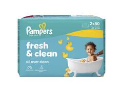 Servetele Umede Pampers Fresh Clean, 2 Pachete X 80 Servetele, 160 Buc