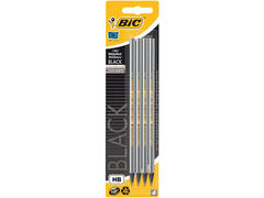 Set 4 creioane HB din grafit BIC Evolution Black, Gri/Negru