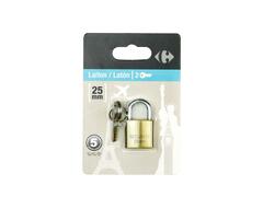 Lacat cu 2 chei Carrefour, 25 mm