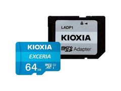 Card memorie Kioxia Exceria MicroSDXC 64GB, Clasa 10 + adaptor