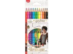 Set 12 creioane colorate Maped Harry Potter, Multicolor