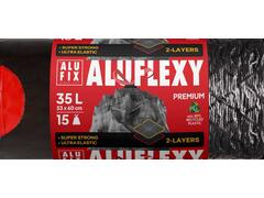Alufix-Saci Menaj Aluflexy Extra Rezistenti, Cu Banda, 35L, Ldpe 53X60Cm, Gri, 15 Buc , Bax*12