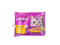 Whiskas Hrana umeda pisici in gelatina pui si curcan +1 an 4x85g