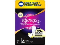 Absorbante Always Platinum Mega Pack, marimea 4, 30 bucati