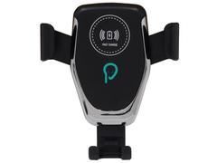 Suport auto  Spacer 2 in 1 SPAA-AUTOCHG-01, fixare in grilaj, incarcare wireless Qi 10W  (Negru)