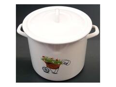 Oala email 7.5l/24cm+capac, decor