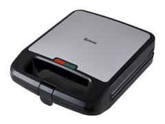 Sandwich-maker 2 in 1 Zokura, 4 Felii, 1400 W (Negru/Argintiu)