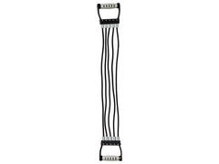 Extensor fitness cu 5 corzi Best Sporting, plastic/cauciuc/franghie, Negru/Alb