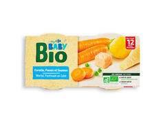Mancare cu legume si somon Carrefour My Baby Bio  2x200g