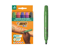 Set 5 stampile pentru tatuaje temporare, Bic Kids