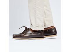 Încălțăminte navigație piele Sailing 500 Maro - 43