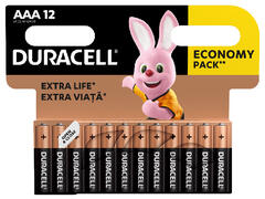 Set 12 baterii alcaline AAA/R3 Duracell