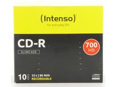 Carcasa slim Intenso cu 10 buc CD-R 700 MB/80 Min, 52x