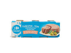 Ton Albacora in ulei de masline 3x80G Carrefour Classic